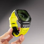 Luxury FKM Silicone Strap With Titanium Buckle For Apple Watch
