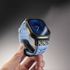 Luxury FKM Silicone Strap With Titanium Buckle For Apple Watch