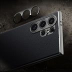 Premium Leather Case With Electroplating Sides For Samsung