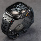 Luxury FKM Silicone Strap With Titanium Buckle For Apple Watch