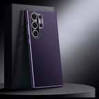 Premium Leather Case With Electroplating Sides For Samsung