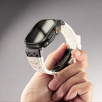 Luxury FKM Silicone Strap With Titanium Buckle For Apple Watch