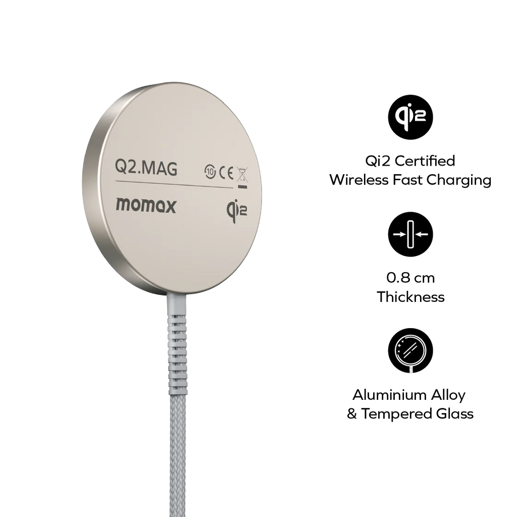 Q2.Mag Portable Qi2 Magnetic Wireless Charger 15W